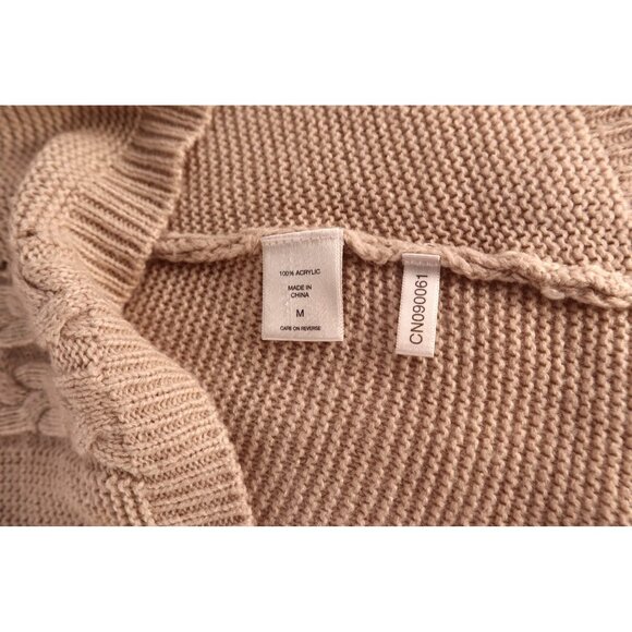 New York & Company Women's Knit Sweater with Zip Front & Cable Detail Size M - Picture 5 of 11